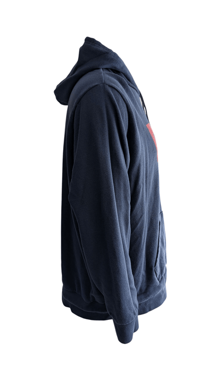 Levi’s Men’s Hoodie XXL Navy Blue Red Batwing Logo Pullover Kangaroo Pocket - USASTARFASHION