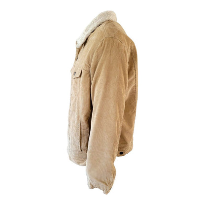 Levi’s Premium 16365 - 0066 Tan Sherpa Corduroy Jacket – XL - USASTARFASHION