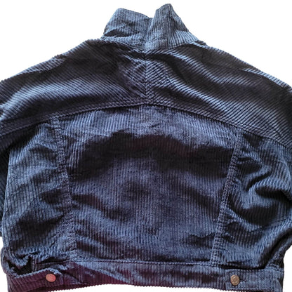 Levi’s Premium Navy Boxy Corduroy Trucker Jacket – Size M - USASTARFASHION
