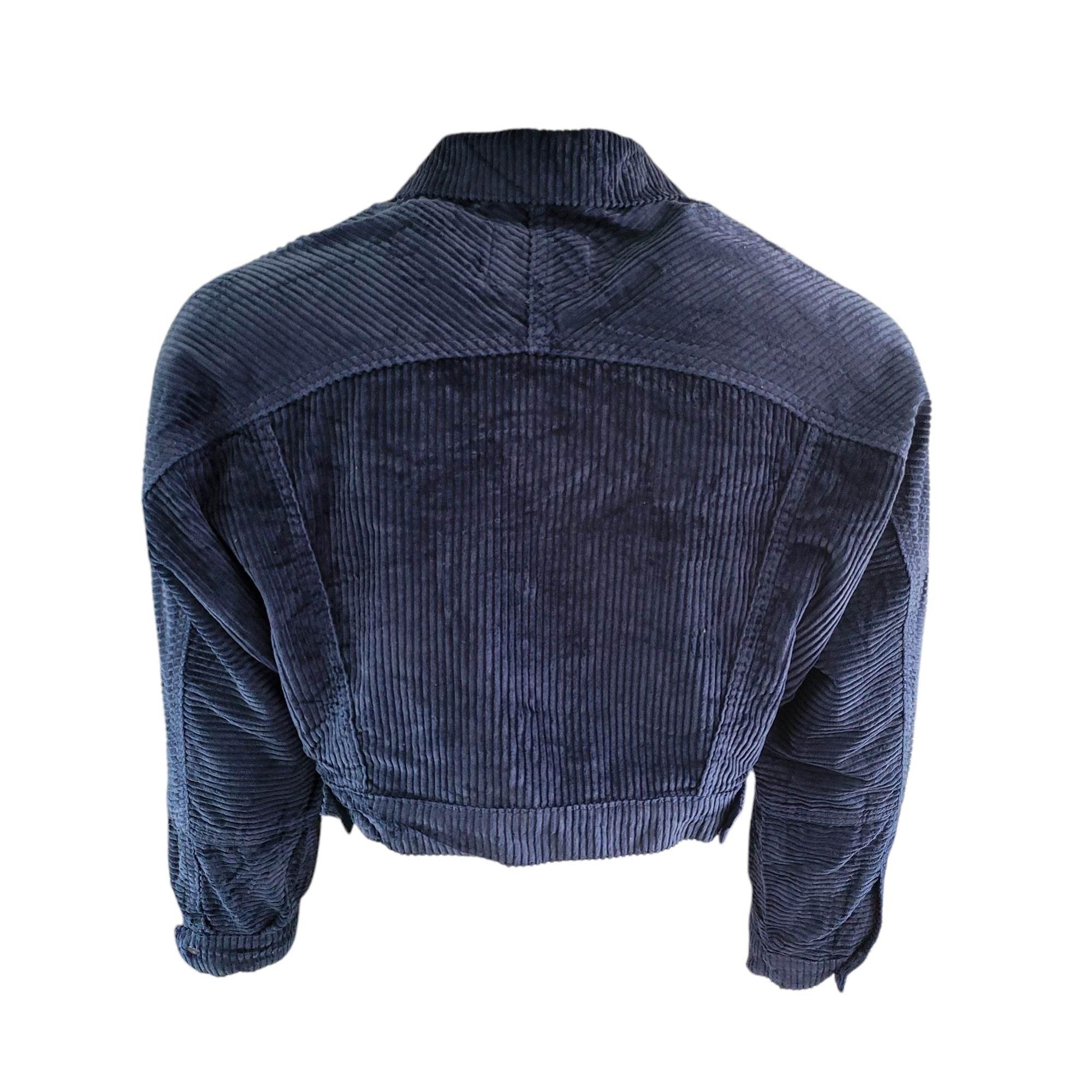 Levi’s Premium Navy Boxy Corduroy Trucker Jacket – Size M - USASTARFASHION
