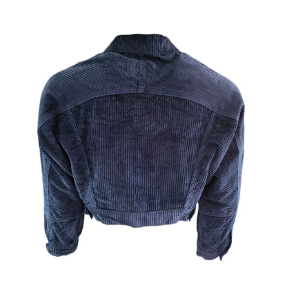 Levi’s Premium Navy Boxy Corduroy Trucker Jacket – Size M - USASTARFASHION