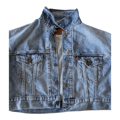 Levi’s Premium Trucker Denim Jacket Size S Small Blue - USASTARFASHION