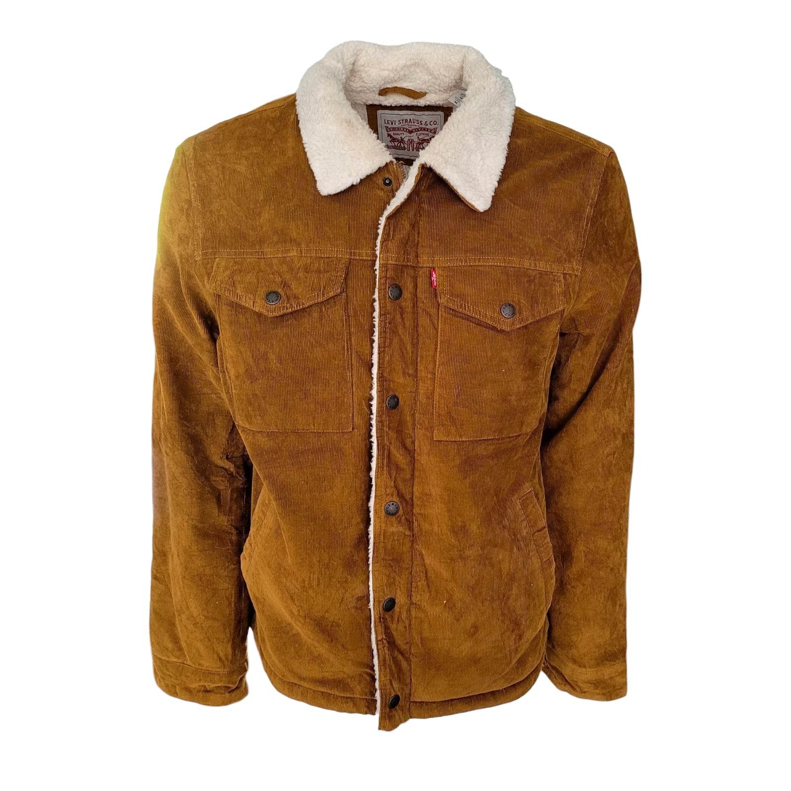 Levi’s Sherpa - Lined Corduroy Trucker Jacket – Size M - USASTARFASHION
