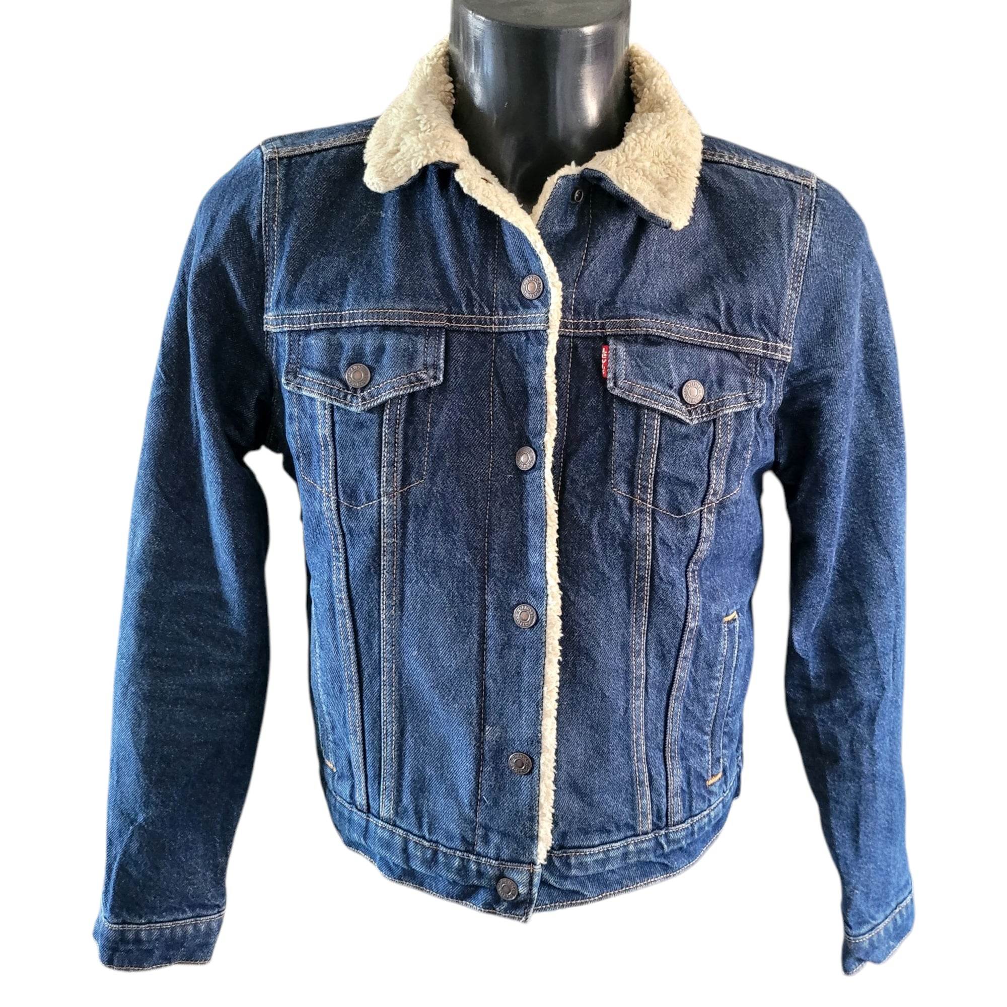 Levi’s Sherpa - Lined Trucker Jacket – Youth or Ladies Size M - USASTARFASHION