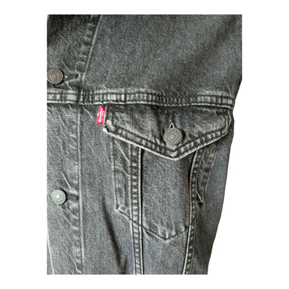 Levi’s Trucker Jacket – Black/Grey Wash – Size XXL - USASTARFASHION