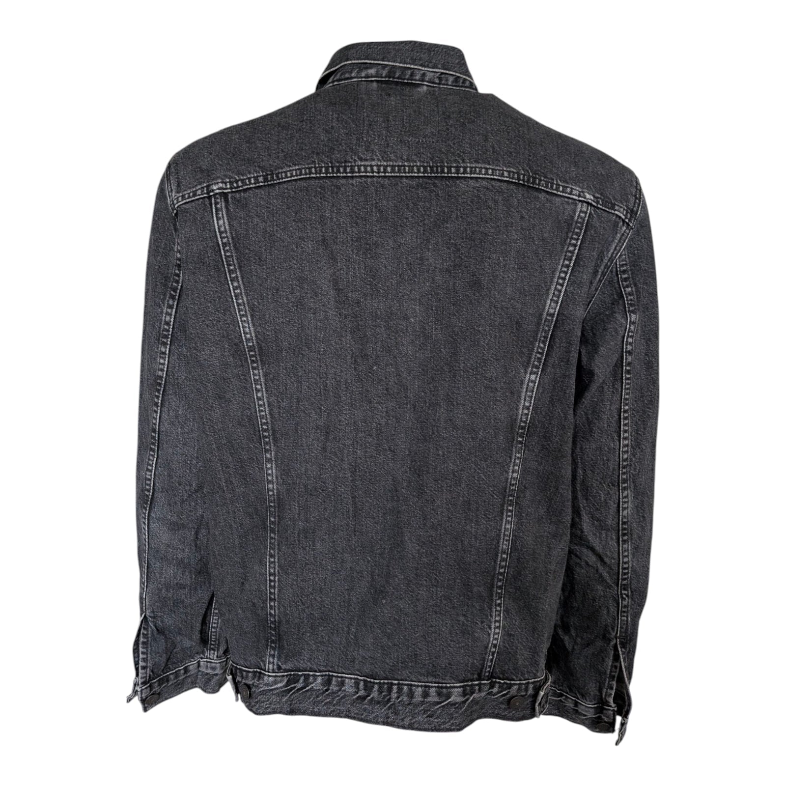 Levi’s Trucker Jacket – Black/Grey Wash – Size XXL - USASTARFASHION