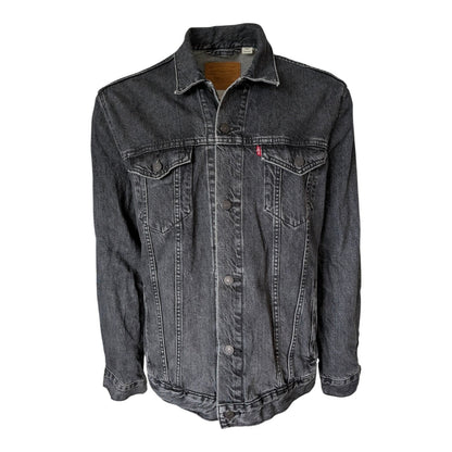 Levi’s Trucker Jacket – Black/Grey Wash – Size XXL - USASTARFASHION