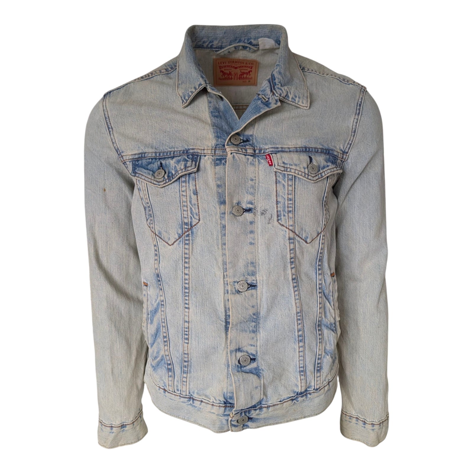 Levi’s Trucker Jacket – Light Wash – Size M – Grade B – 2010s Era - USASTARFASHION