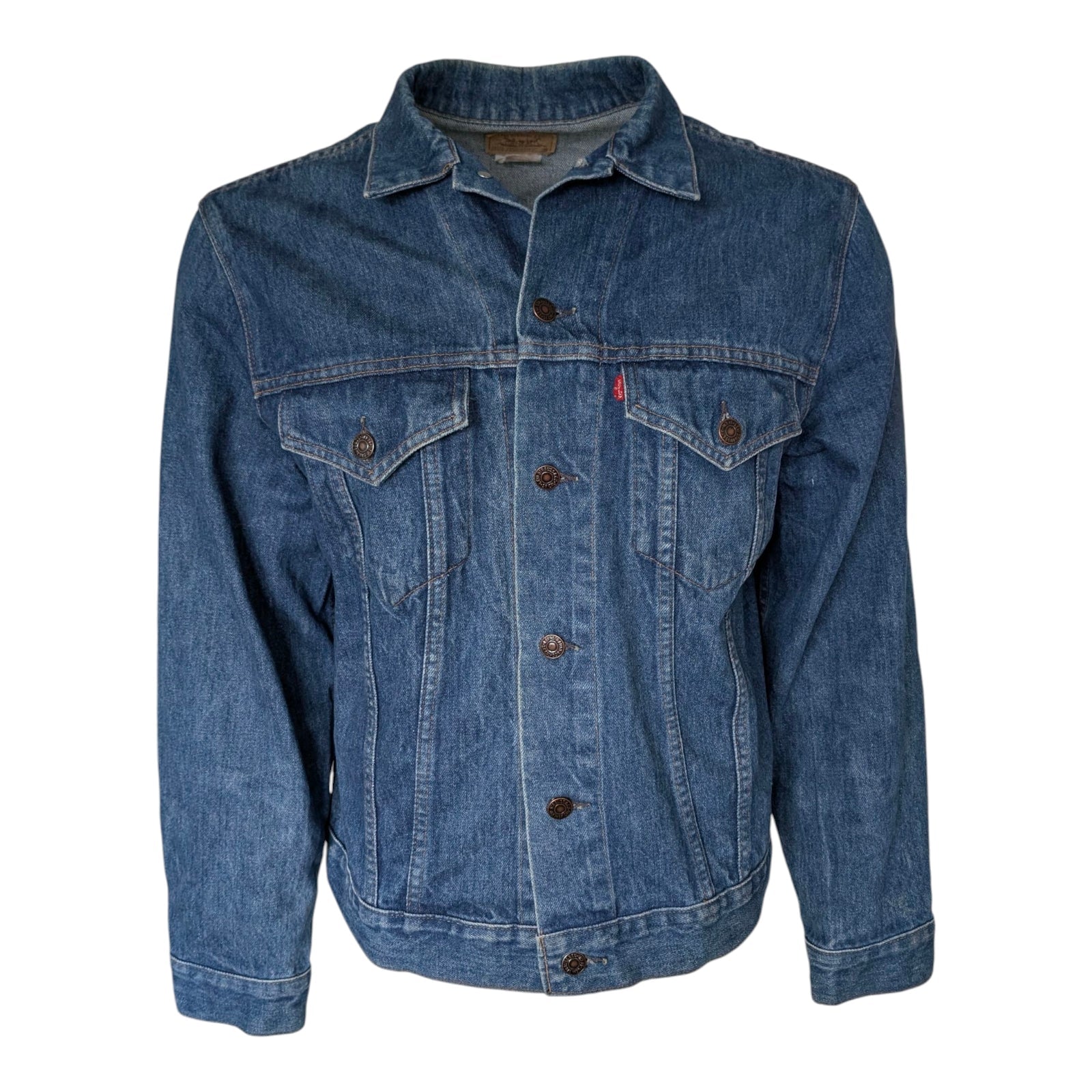 Levi’s Vintage Trucker Jacket – Size 44 – Dark Blue – 1980s/1990s – Grade A - USASTARFASHION