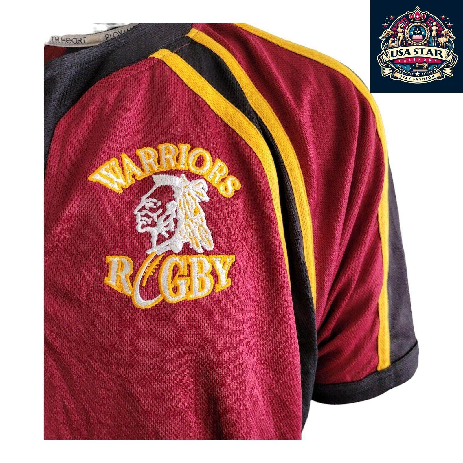 LionHeart Warriors Rugby Jersey Adult Size XL 19 - Breathable Fabric, Iconic Design for Fans - USASTARFASHION