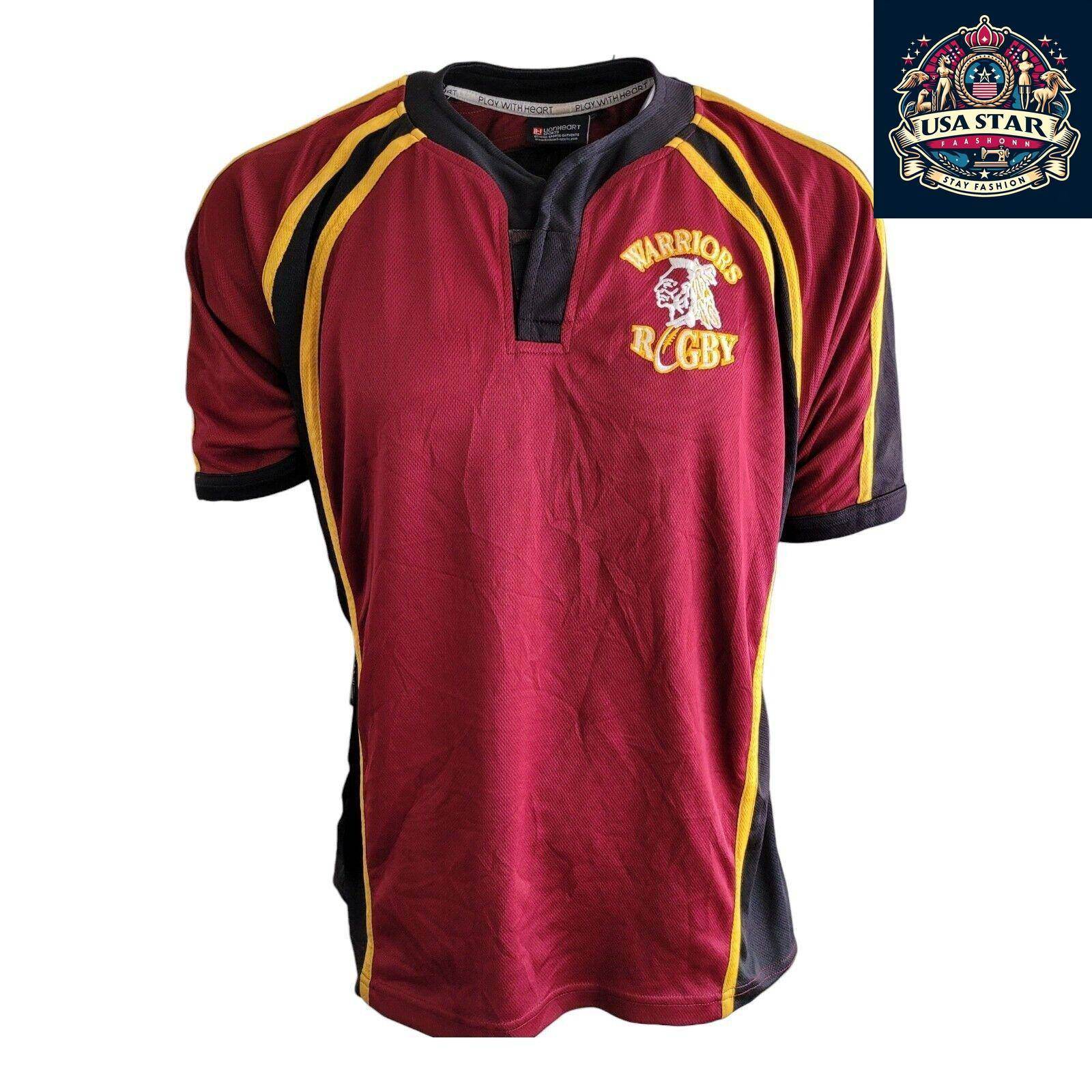 LionHeart Warriors Rugby Jersey Adult Size XL 19 - Breathable Fabric, Iconic Design for Fans - USASTARFASHION