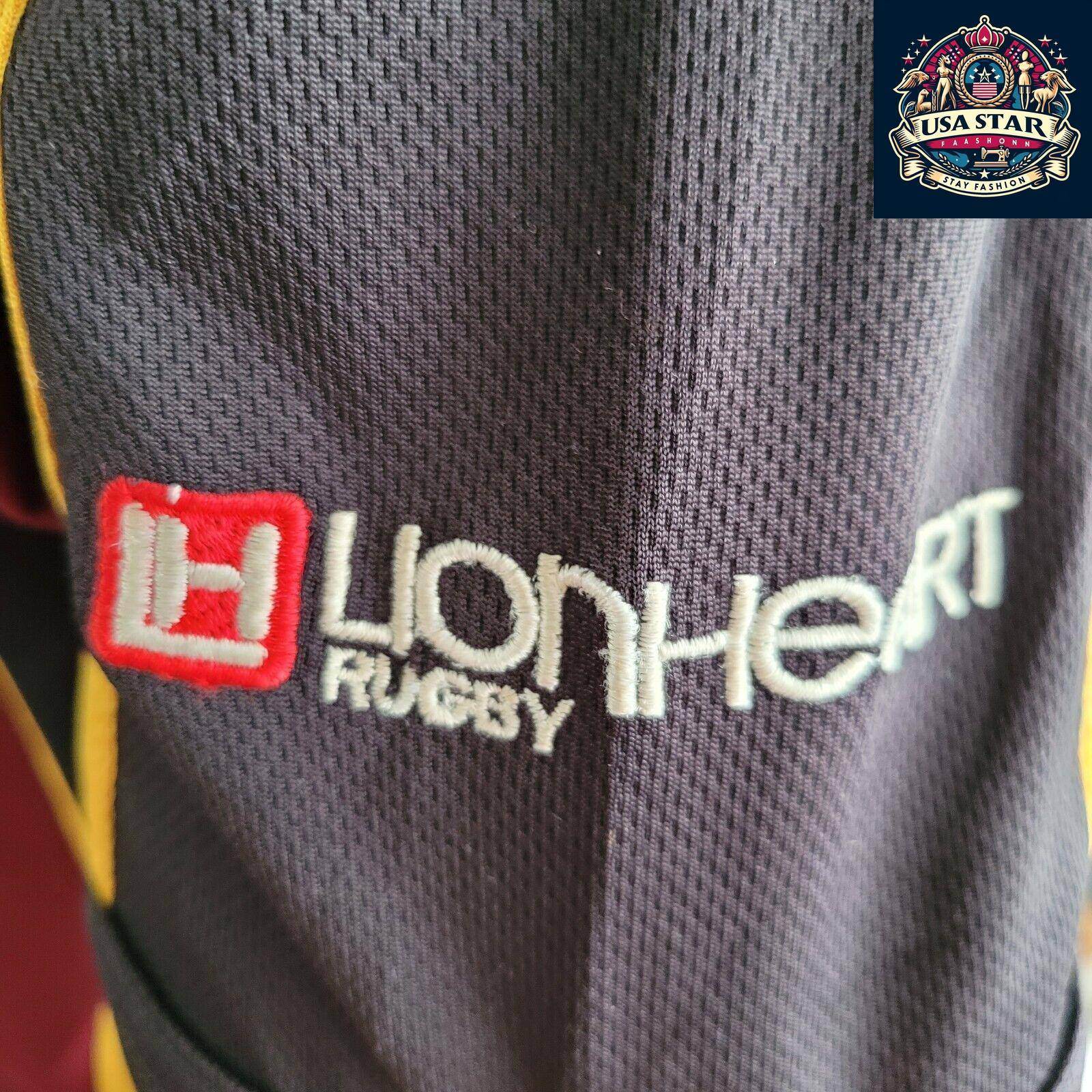 LionHeart Warriors Rugby Jersey Adult Size XL 19 - Breathable Fabric, Iconic Design for Fans - USASTARFASHION