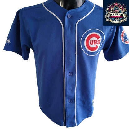 Majestic Chicago Cubs Youth Jersey 1 Fukudome - Comfortable Fit, Durable Design, Size L - USASTARFASHION