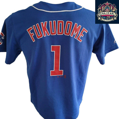 Majestic Chicago Cubs Youth Jersey 1 Fukudome - Comfortable Fit, Durable Design, Size L - USASTARFASHION