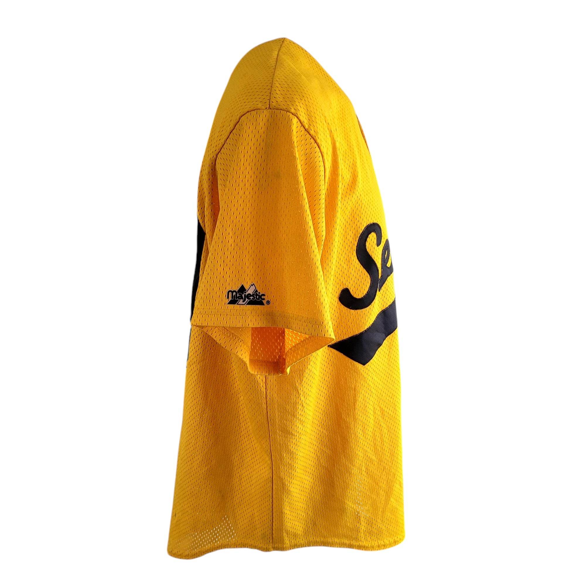 Vintage Majestic Senior Cutie 99 Baseball Jersey – Gold Black – XL - USASTARFASHION