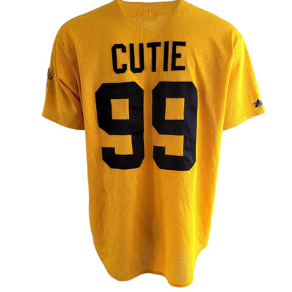 Vintage Majestic Senior Cutie 99 Baseball Jersey – Gold Black – XL - USASTARFASHION