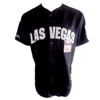 Majestic Las Vegas Jersey XL Black 1998 Triple - A World Series Champions New Orleans Zephyrs - USASTARFASHION