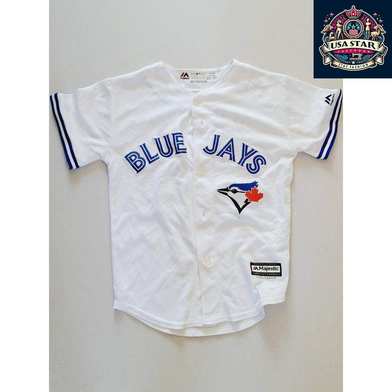 Majestic Vintage Toronto Blue Jays Youth Jersey Martin 55 - Classic Design, Comfortable Fit - USASTARFASHION
