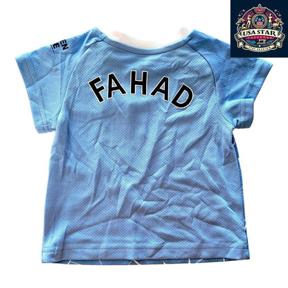 Manchester City FC Infant Home Kit 2020/21 by Puma - Personalized "FAHAD" - Size 6 - 9 Months - USASTARFASHION