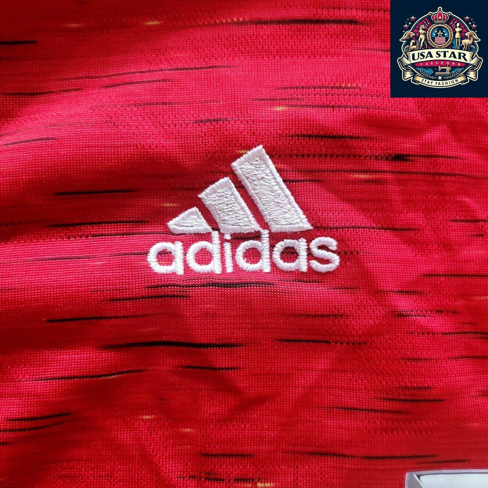Manchester United Kid's Adidas Home Shirt 7 - 8Y, Lightweight Aeroready Fabric, Official Badge, Red - USASTARFASHION