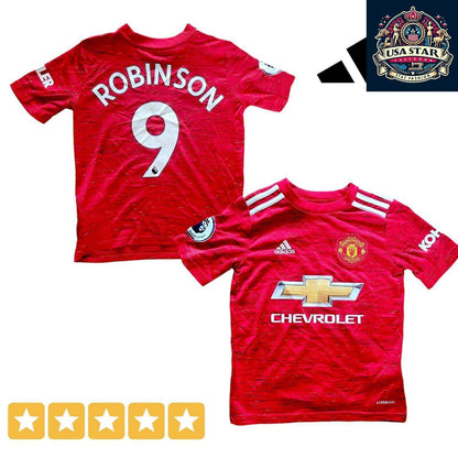 Manchester United Kid's Adidas Home Shirt 7 - 8Y, Lightweight Aeroready Fabric, Official Badge, Red - USASTARFASHION