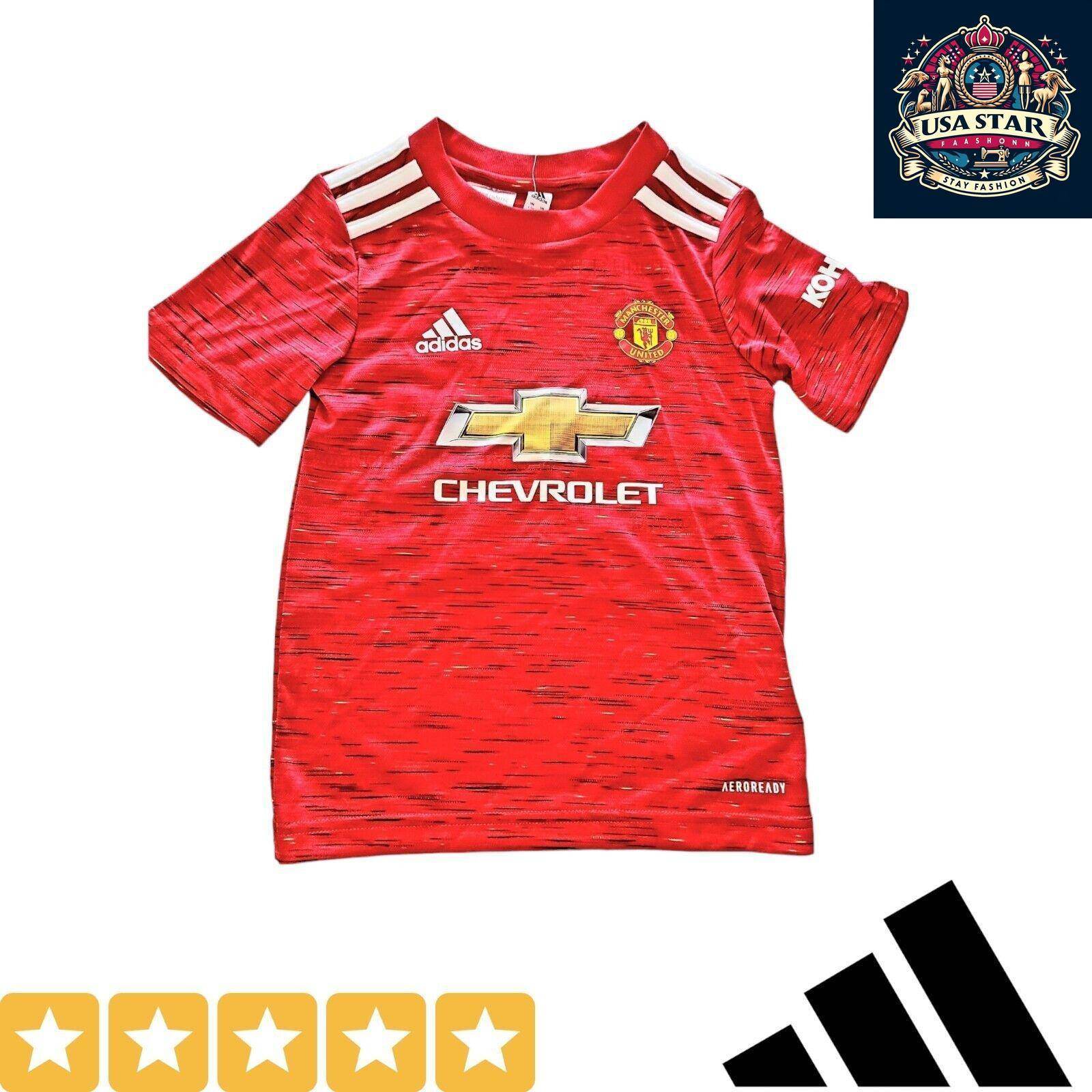 Manchester United Kids Shirt - Adidas Home Shirt Size 4 - 5Y, Breathable Fabric, Official Badge - USASTARFASHION