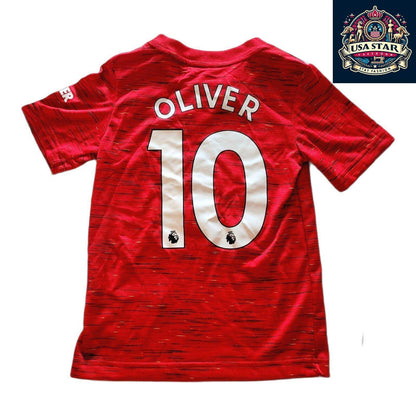 Manchester United Kids Shirt - Adidas Home Shirt Size 4 - 5Y, Breathable Fabric, Official Badge - USASTARFASHION