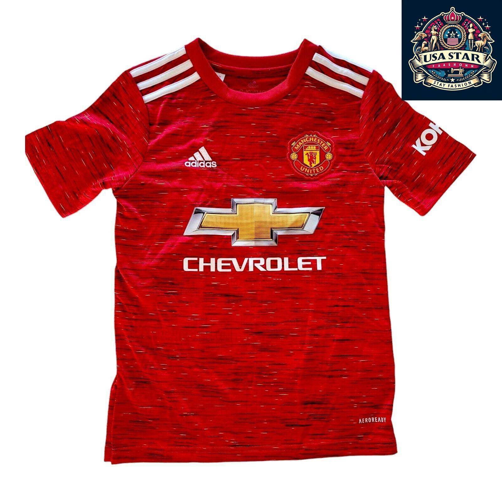 Manchester United Youth Jersey 2020/21 - Size 9 - 10Y - New With Tags, Breathable & Stylish - USASTARFASHION