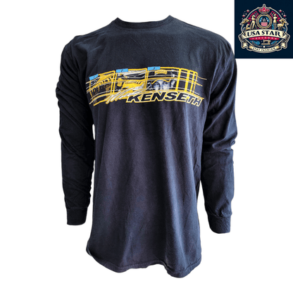 Matt Kenseth T-Shirt 17 Long - Sleeve Gildan Tee for Racing Fans - Stylish Black Graphic Design - USASTARFASHION