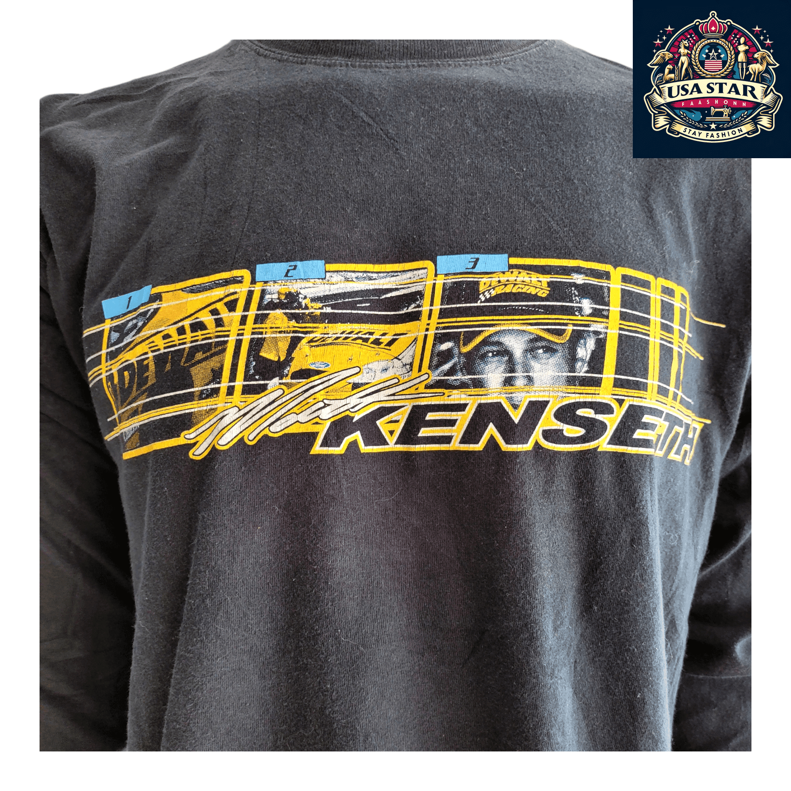 Matt Kenseth T-Shirt 17 Long - Sleeve Gildan Tee for Racing Fans - Stylish Black Graphic Design - USASTARFASHION