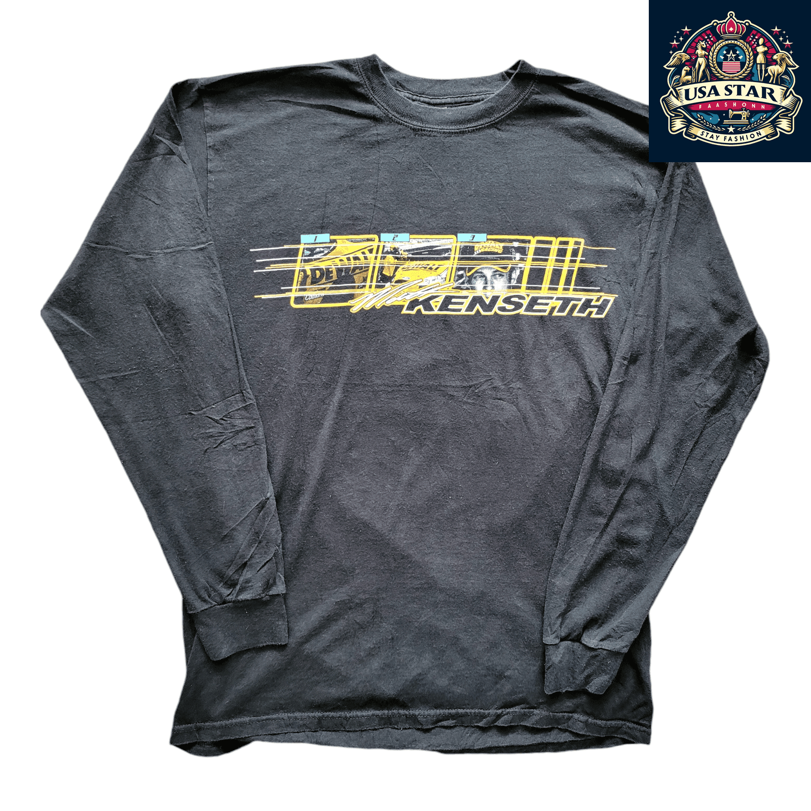 Matt Kenseth T-Shirt 17 Long - Sleeve Gildan Tee for Racing Fans - Stylish Black Graphic Design - USASTARFASHION