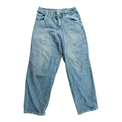 Menace Vintage Jeans W34 L32 Embroidered Patch Baggy Fit USA Made Hip Hop 90s - USASTARFASHION