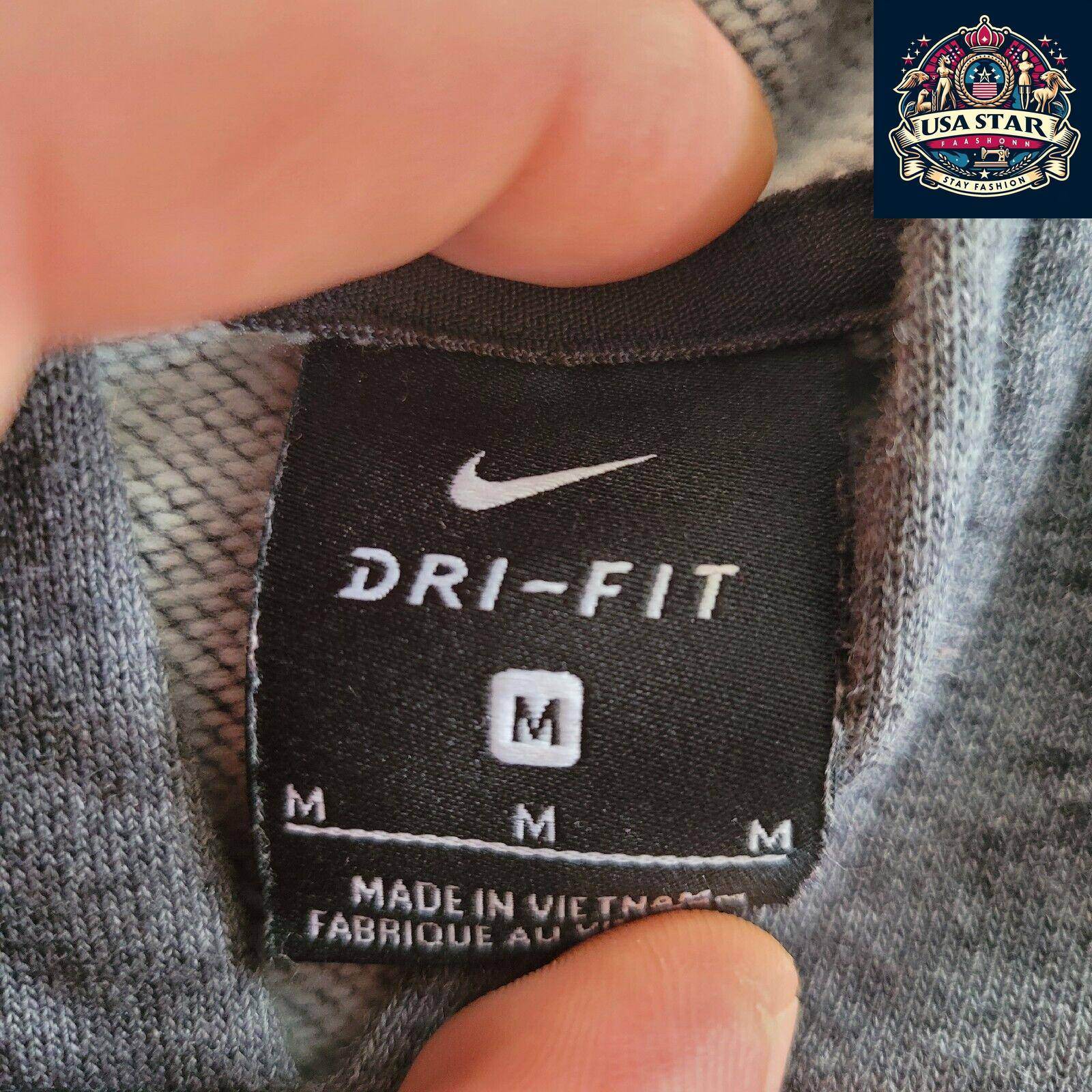 Men's Nike Dry Fit Hoodie, Cotton Blend, Moisture - Wicking, Medium Size, Versatile Comfort - USASTARFASHION