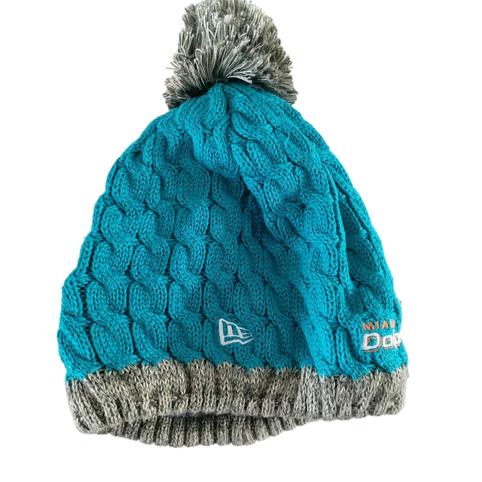 Miami Dolphins New Era Women’s Pom - Pom Beanie - USASTARFASHION