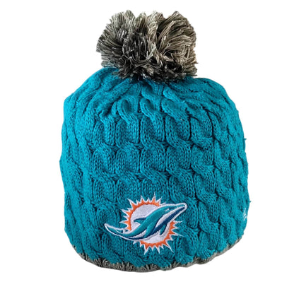 Miami Dolphins New Era Women’s Pom - Pom Beanie - USASTARFASHION