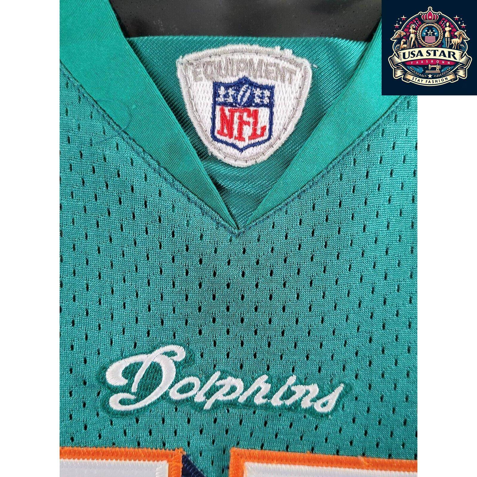 Miami Dolphins Youth Jersey Jake Long 77 Reebok Size M (12 - 14) - Vintage Style, Minor Wear - USASTARFASHION