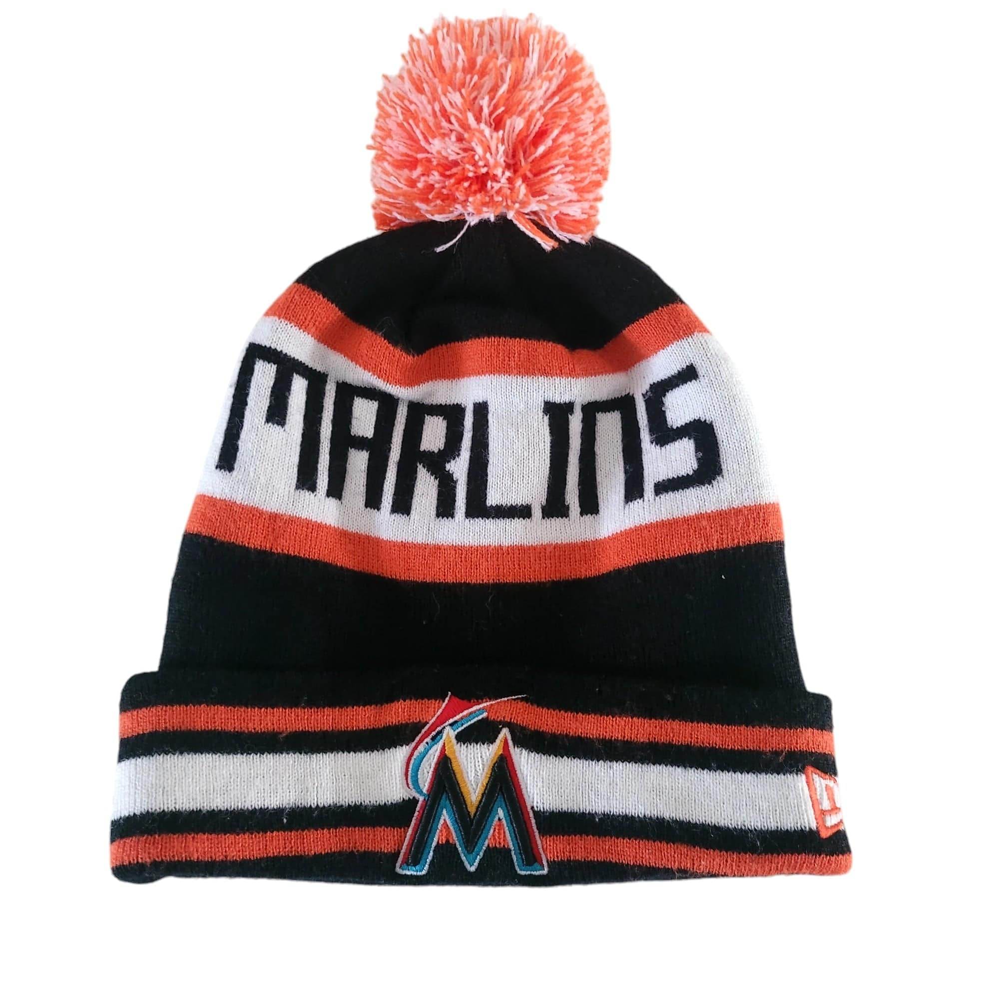Miami Marlins New Era Pom - Pom Knit Beanie - USASTARFASHION