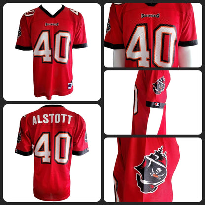 Mike Alstott Jersey 40 Champion Tampa Bay Buccaneers Small Authentic NFL Like New Condition - USASTARFASHION
