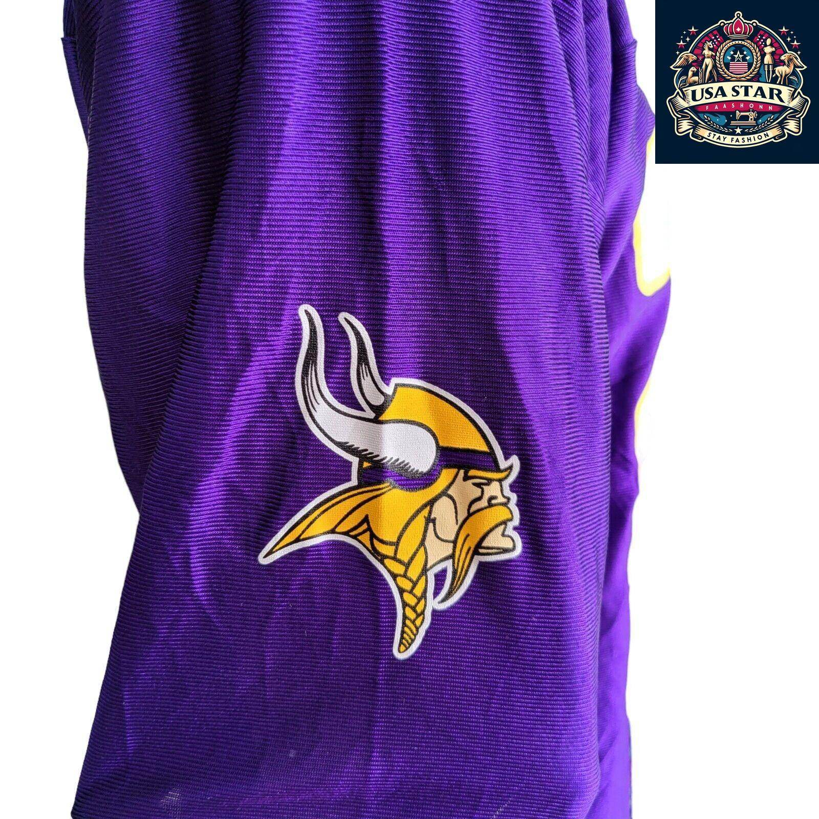 Minnesota Vikings Jersey - Authentic NFL Apparel, Size L, 100% Polyester, Vibrant Team Colors - USASTARFASHION