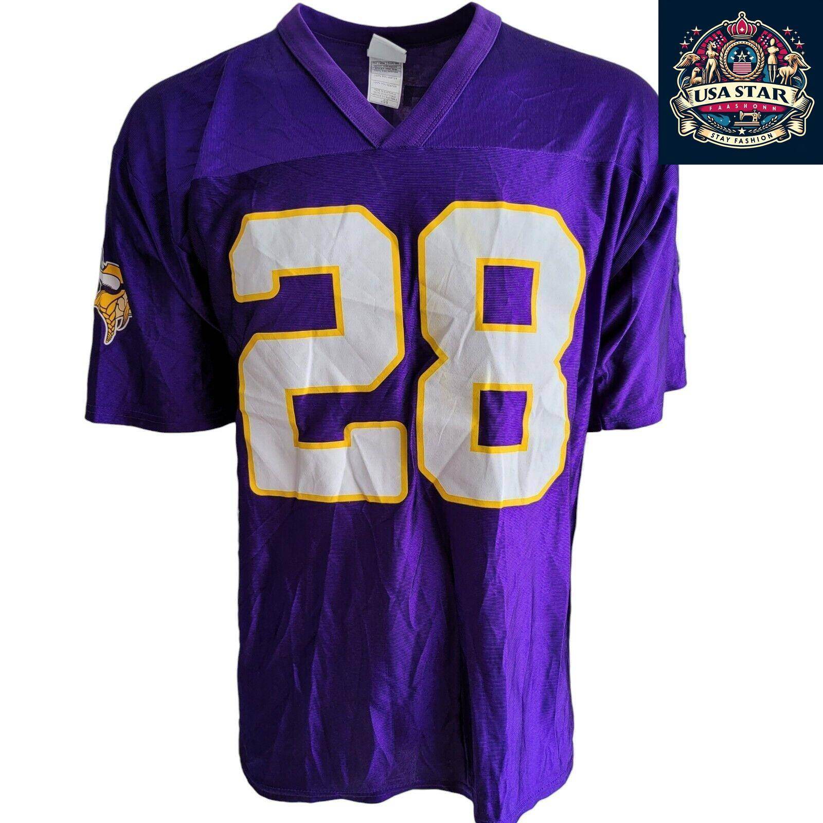 Minnesota Vikings Jersey - Authentic NFL Apparel, Size L, 100% Polyester, Vibrant Team Colors - USASTARFASHION