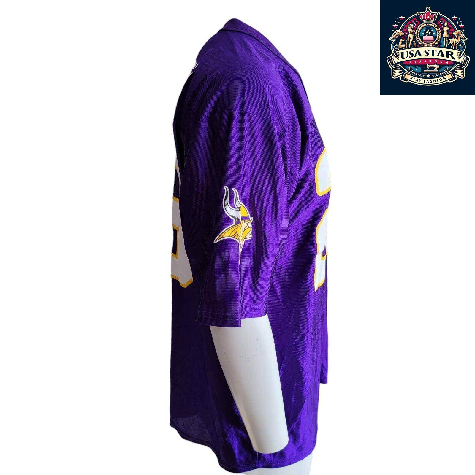 Minnesota Vikings Jersey - Authentic NFL Apparel, Size L, 100% Polyester, Vibrant Team Colors - USASTARFASHION