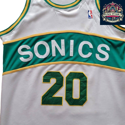 Mitchell Ness Gary Payton Jersey 20 Seattle SuperSonics 1983 - 94 Size 54 Made in USA - USASTARFASHION