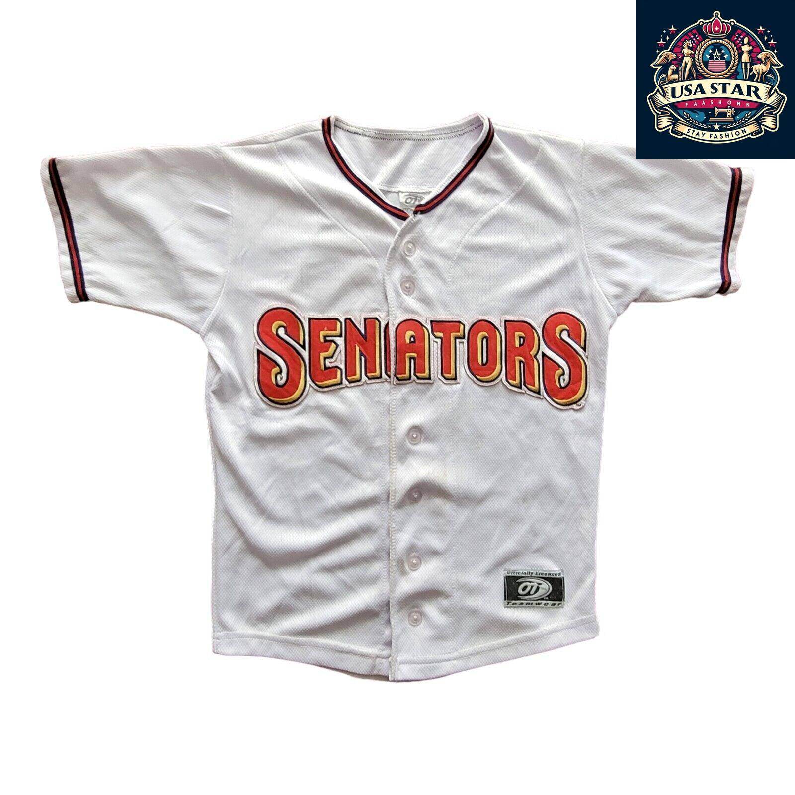 MLB Washington Senators Jersey Retro Youth Size S - Made in USA, Vintage Style and Quality - USASTARFASHION