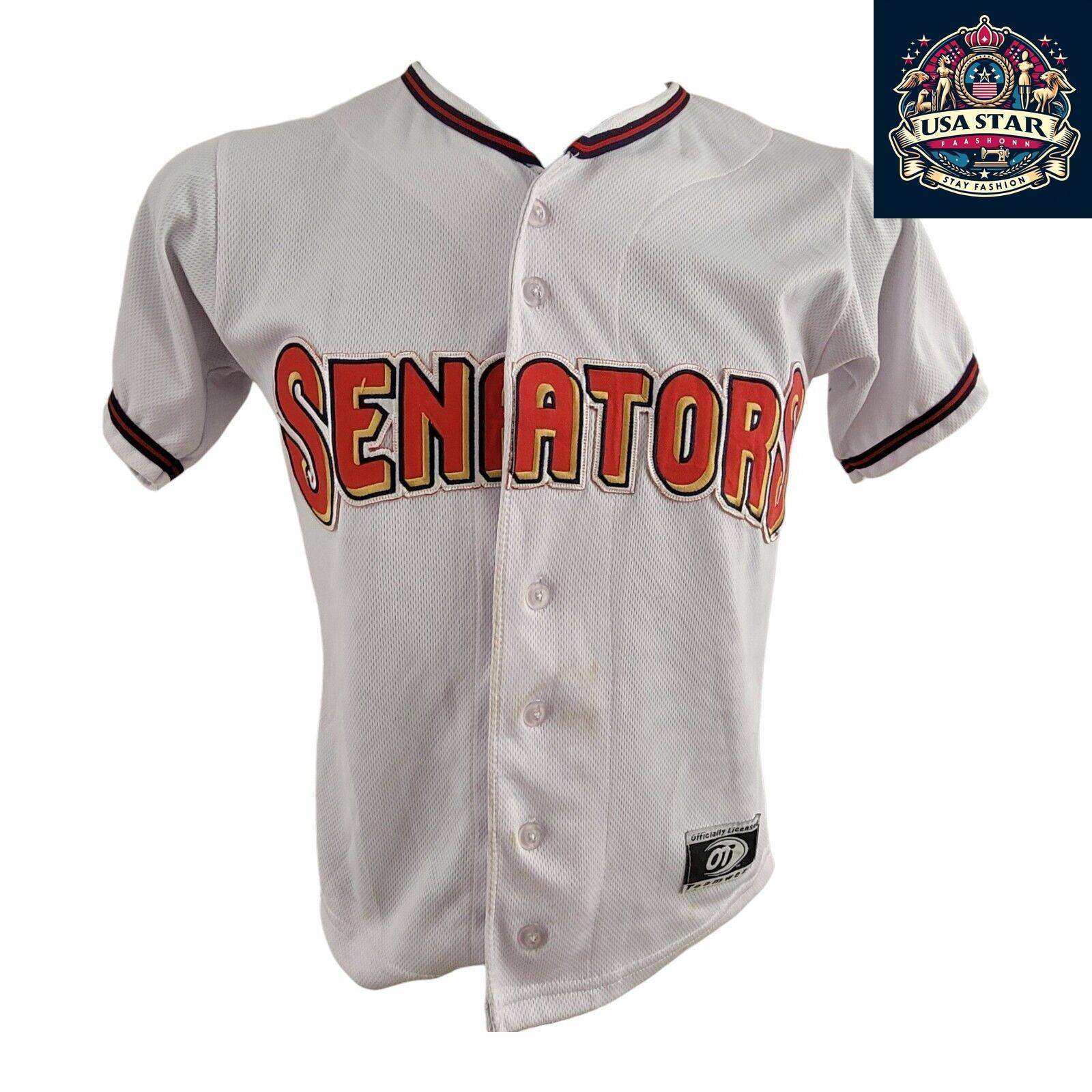 MLB Washington Senators Jersey Retro Youth Size S - Made in USA, Vintage Style and Quality - USASTARFASHION