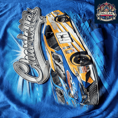 NASCAR Charlotte Motor Speedway T-Shirt - Blue Small, Delta Pro Weight Fabric for Ultimate Comfort - USASTARFASHION