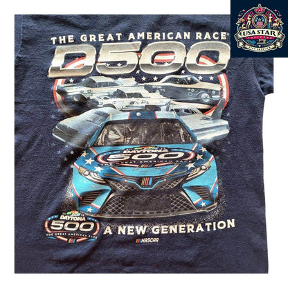 NASCAR Daytona 500 T-Shirt 1959 - 2021 Champions Graphic - 100% Cotton, Small, Comfortable Fit - USASTARFASHION
