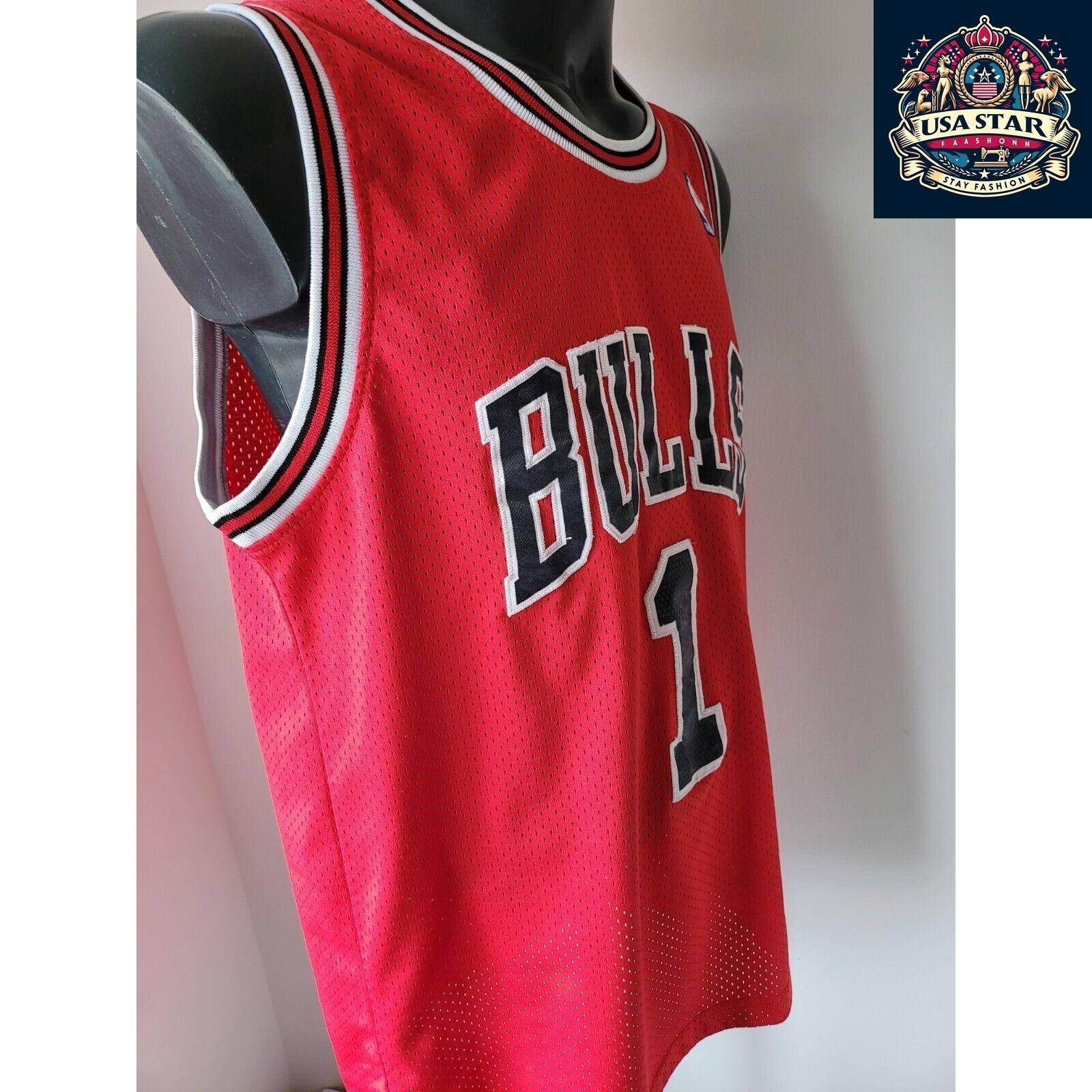 NBA Chicago Bulls Derrick Rose 1 Jersey, Size S, Vintage Grade A, Basketball Apparel - USASTARFASHION