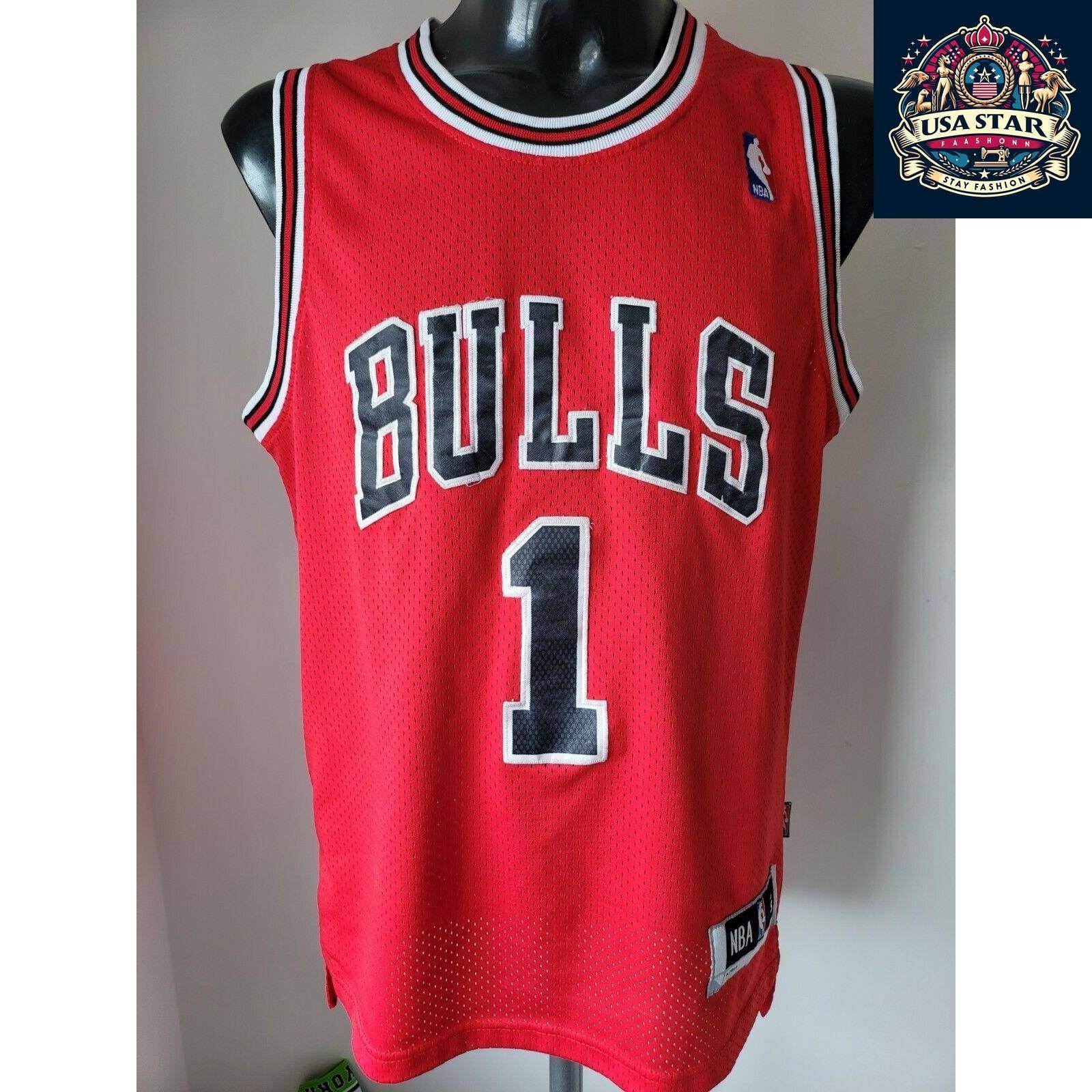 NBA Chicago Bulls Derrick Rose 1 Jersey, Size S, Vintage Grade A, Basketball Apparel - USASTARFASHION
