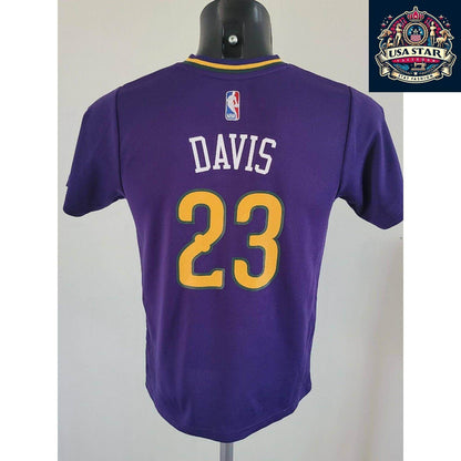 NBA Youth Jersey Medium - Anthony Davis 23 New Orleans Pelicans Jersey in Mardi Gras Colors - USASTARFASHION