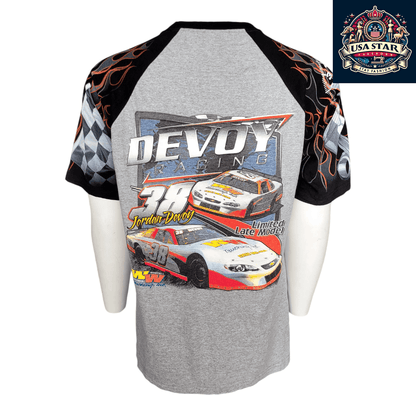 Nescar Racing T-Shirt - 100% Cotton, Durable, Comfortable Fit, Made in USA, Size Large - USASTARFASHION